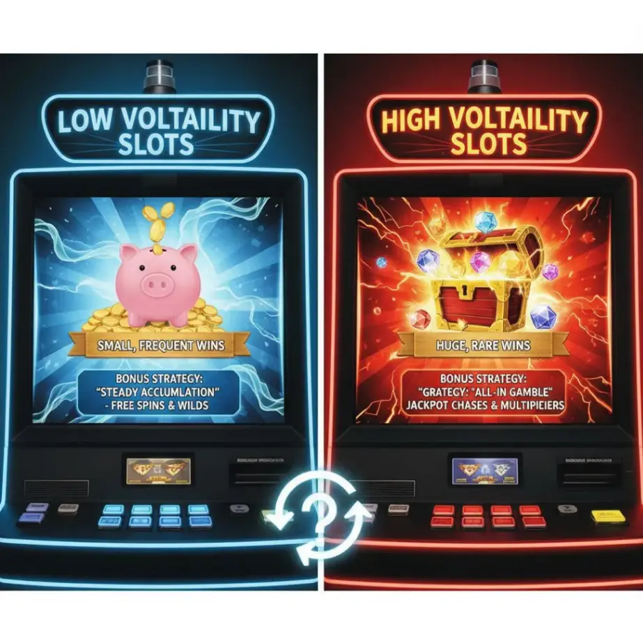 Низковолатильные и высоковолатильные слоты: какие бонусные стратегии подходят каждому типу Низковолатильные и высоковолатильные слоты: какие бонусные стратегии подходят каждому типу